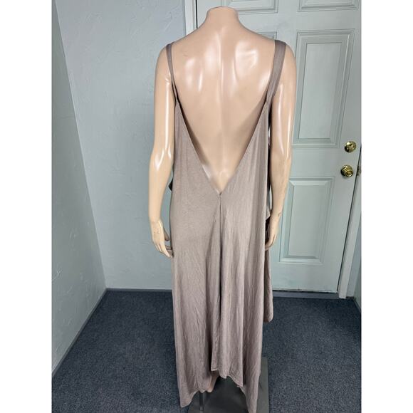 NEW Free people Beach Women's Dress M/L Rayon Tie Boho Maxi Asymmetrical RR11 - Picture 3 of 6